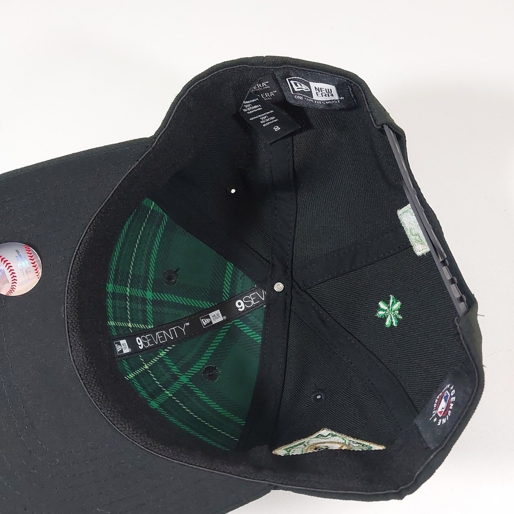 New Era 9SEVENTY New York Yankees Stretch-Snap Baseball Cap Green Logo - Picture 5 of 6